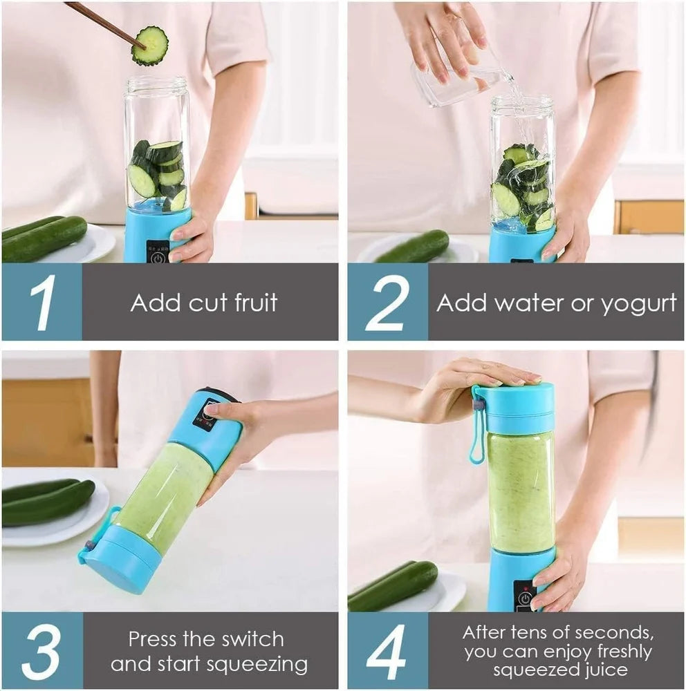 Portable Juicer Blender USB Rechargeable 400ml