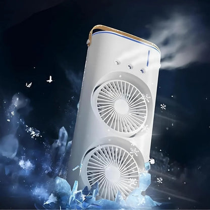 Portable Mist Spray Fan Double-Ended Cooling Fan with Water Mist
