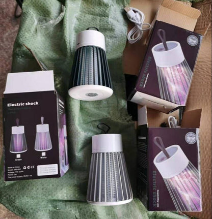 Electric Shock Mosquito Killer Lamp 360° Plastic Round
