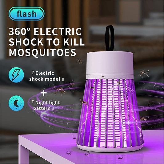 Electric Shock Mosquito Killer Lamp 360° Plastic Round