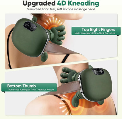 Wireless 4D Neck and Back Massager with Heat Rechargeable