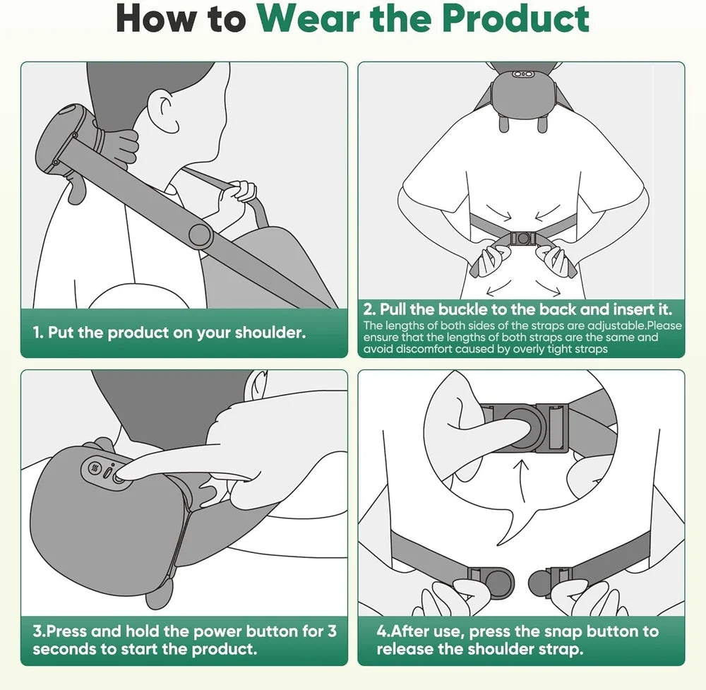 Wireless 4D Neck and Back Massager with Heat Rechargeable