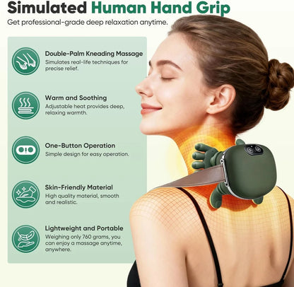 Wireless 4D Neck and Back Massager with Heat Rechargeable