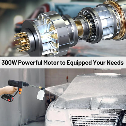 48V Portable Cordless Car Pressure Washer Kit With Rechargeable Battery
