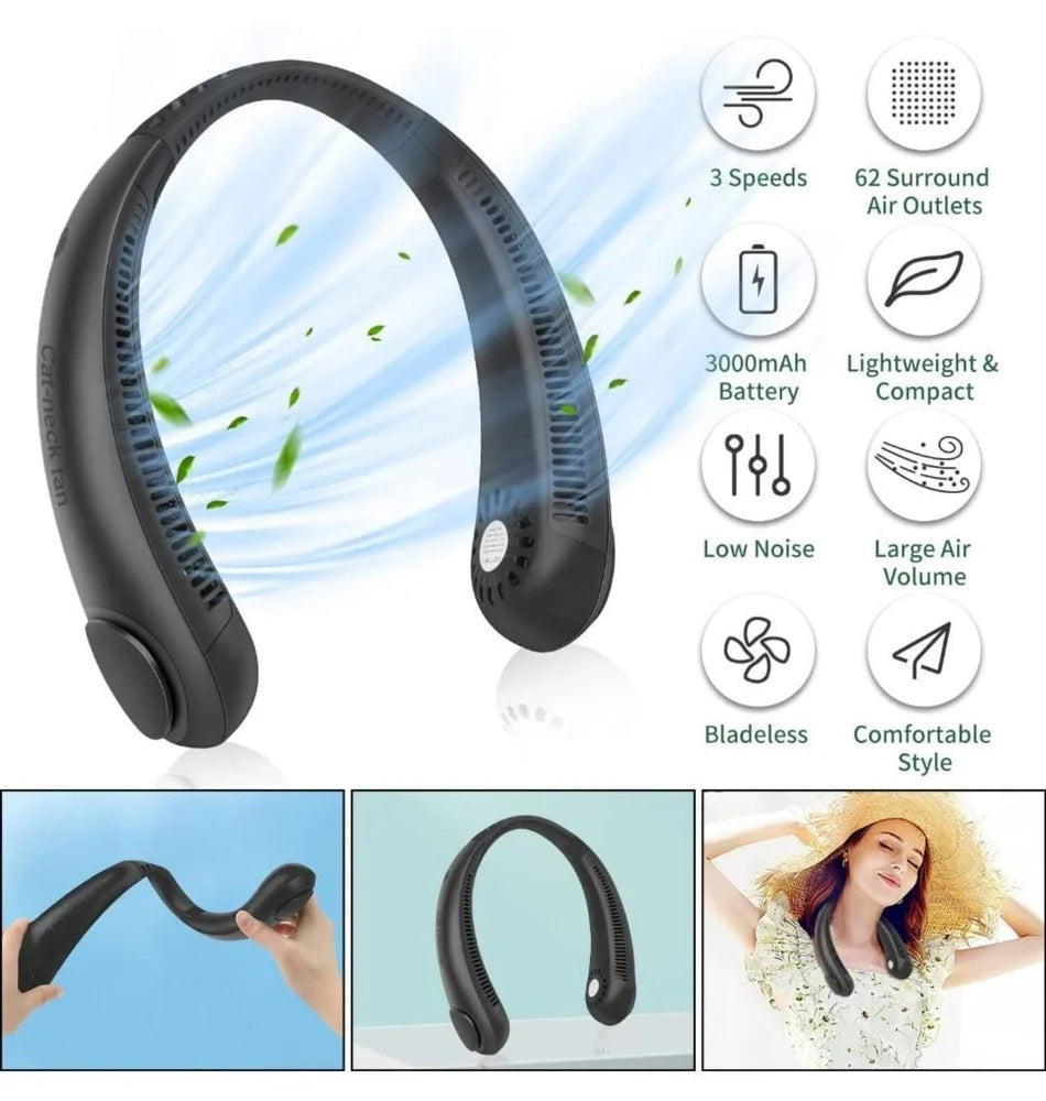 Portable Neckband Fan Rechargeable